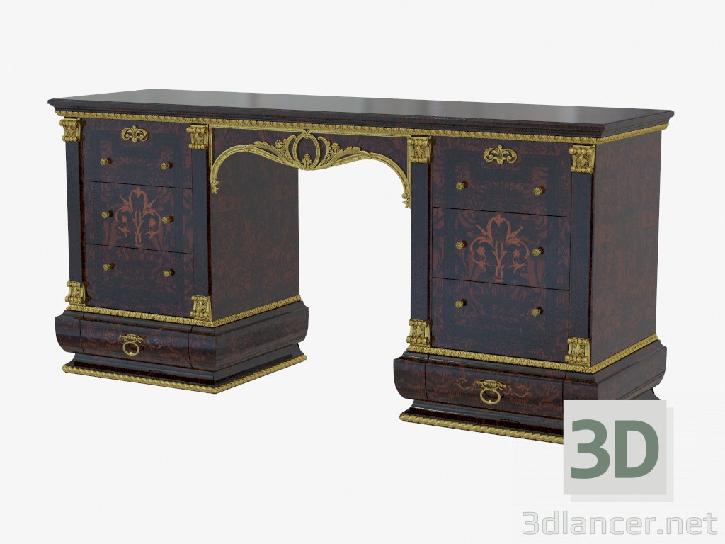 3D modeli Klasik tarzda giyinme masası 1680 - önizleme