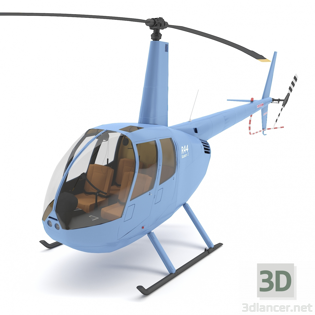 3d Вертоліт Robinson R44 модель купити - зображення