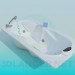 3D modeli Koltuk başlığı ile banyo - önizleme