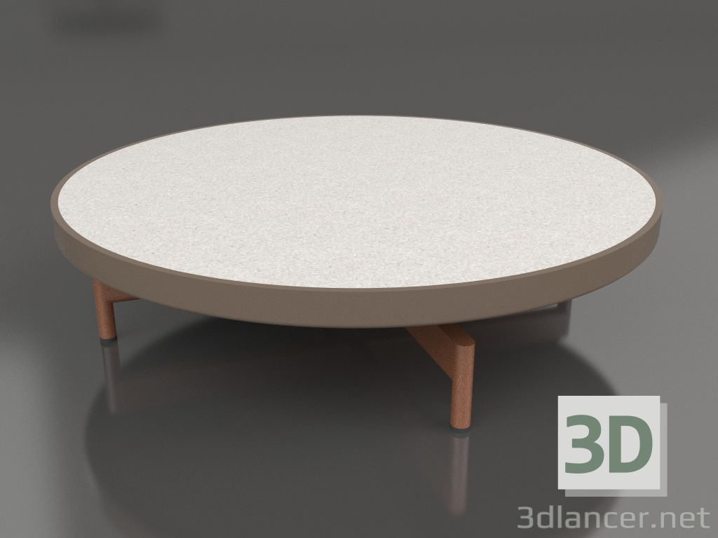 modello 3D Tavolino rotondo Ø90x22 (Bronzo, DEKTON Sirocco) - anteprima