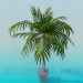 modèle 3D Palma dans un pot de fleurs - preview