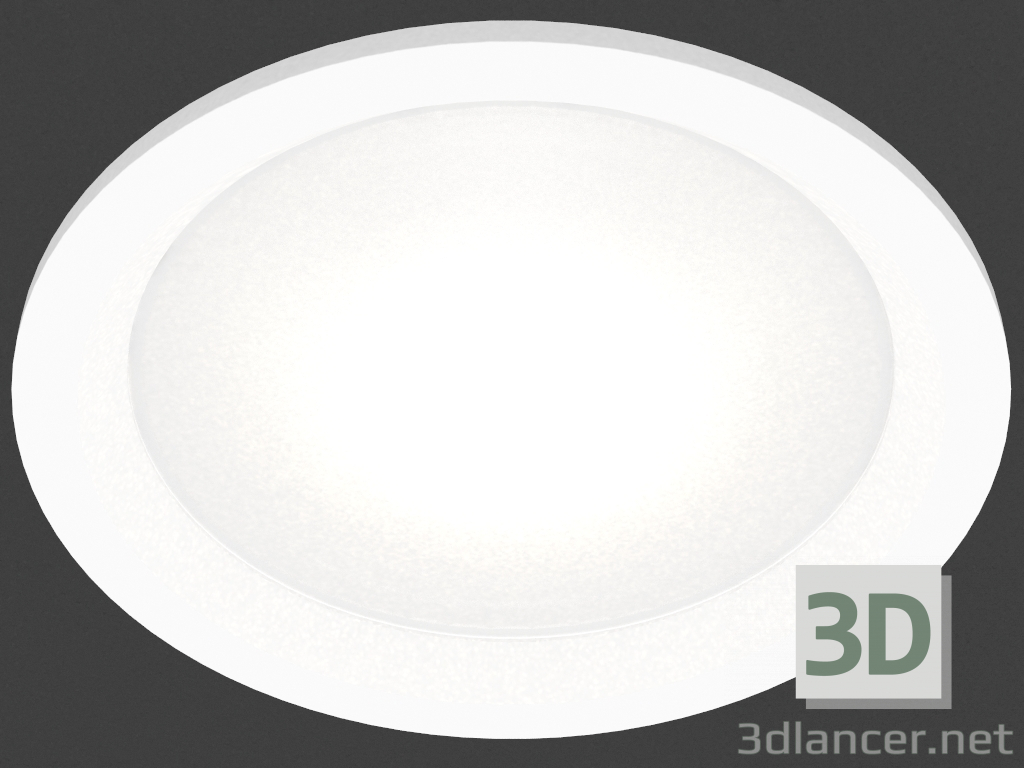 3d модель Встраиваемый светодиодный светильник (DL18891_24W White R Dim) – превью