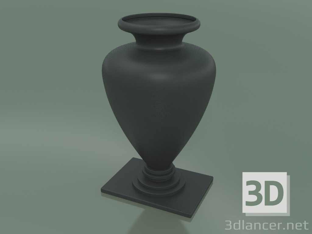 3D Modell Vase dekorative Anfora (schwarz) - Vorschau