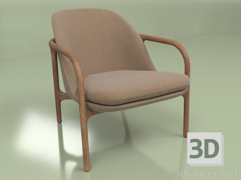3D modeli Koltuk Aleman (kahverengi) - önizleme