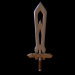 espada grabada 3D modelo Compro - render