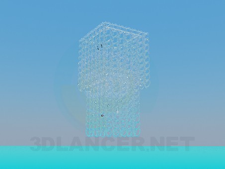 3 डी मॉडल झाड़ फ़ानूस ग्लास के साथ बढ़ता - पूर्वावलोकन