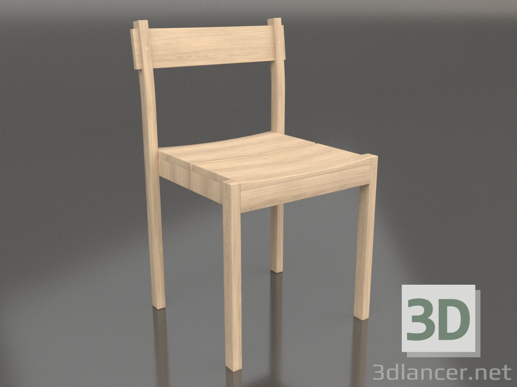 Modelo 3d Cadeira de jantar Thibault (carvalho claro) - preview