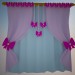 3d model Curtains bows - preview