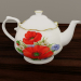 3D modeli Porselen çaydanlık - önizleme