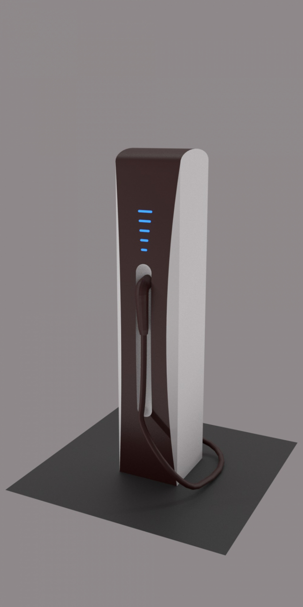 modèle 3D Station de charge électrique 2 - preview