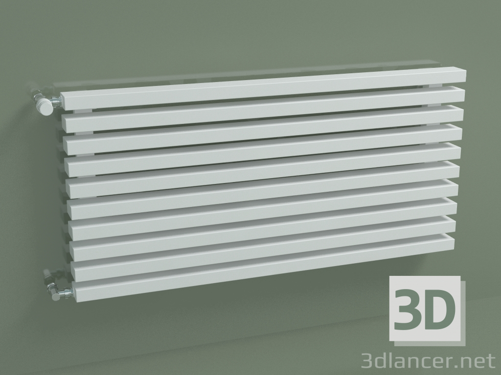 modello 3D Radiatore orizzontale RETTA (10 sezioni 1000 mm 60x30, bianco opaco) - anteprima