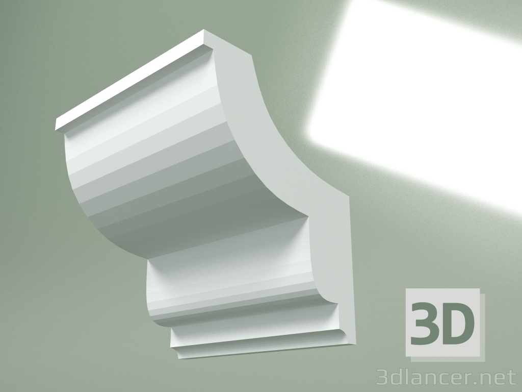 modello 3D Cornicione in gesso (zoccolo a soffitto) KT367 - anteprima