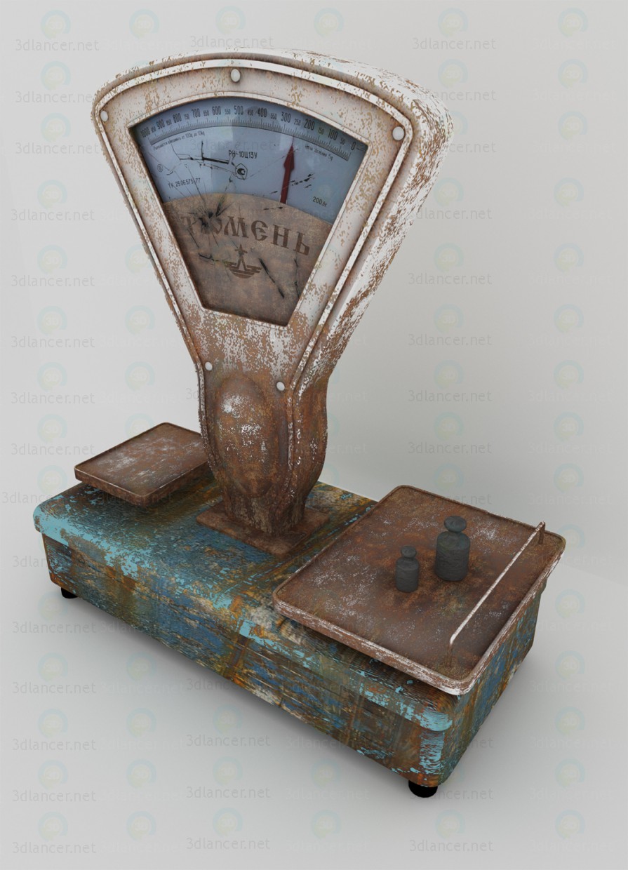 3d модель Старые весы Тюмень – превью