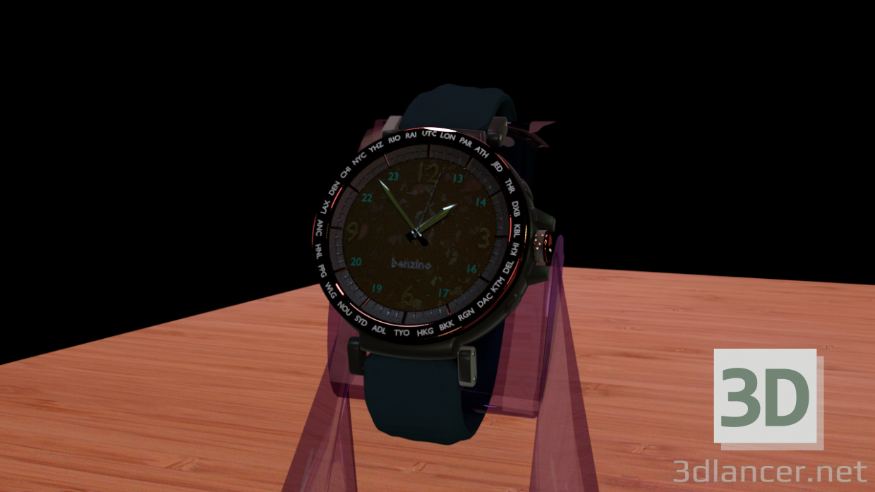 modello 3D orologio benzino - anteprima