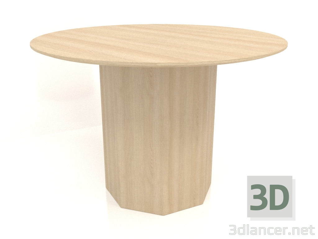 3d model Dining table DT 11 (D=1100х750, wood white) - preview