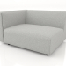 3d model Sofa module 1 seater (XL) 103x100 with armrest on the left - preview
