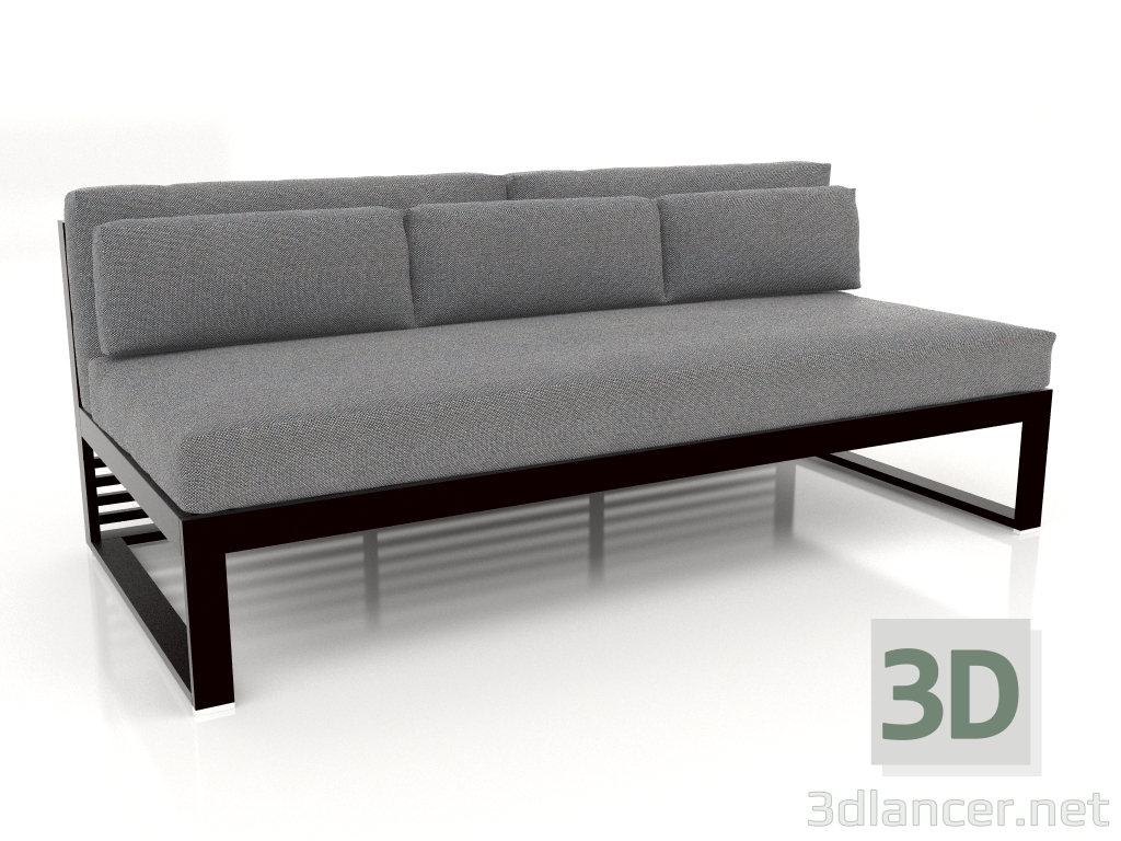 3D Modell Modulares Sofa, Abschnitt 4 (Schwarz) - Vorschau