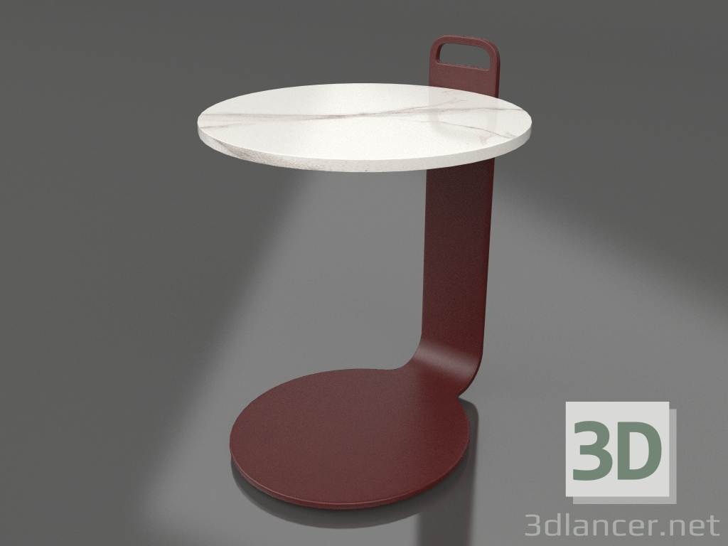 3d модель Стол кофейный Ø36 (Wine red, DEKTON Aura) – превью