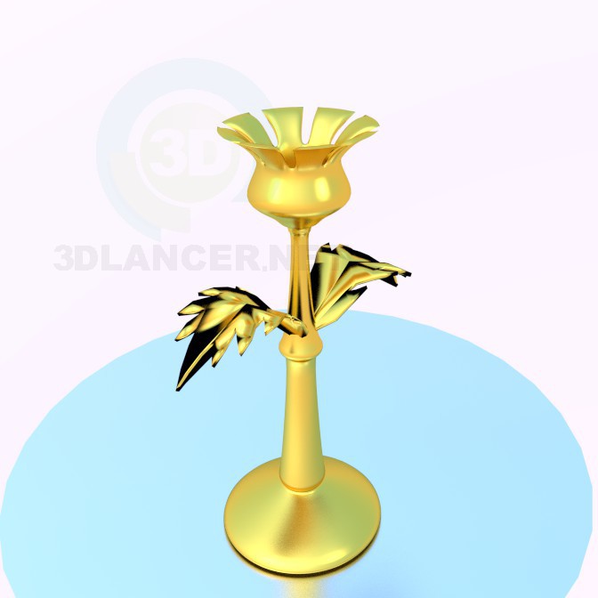 3d model candlestick - preview