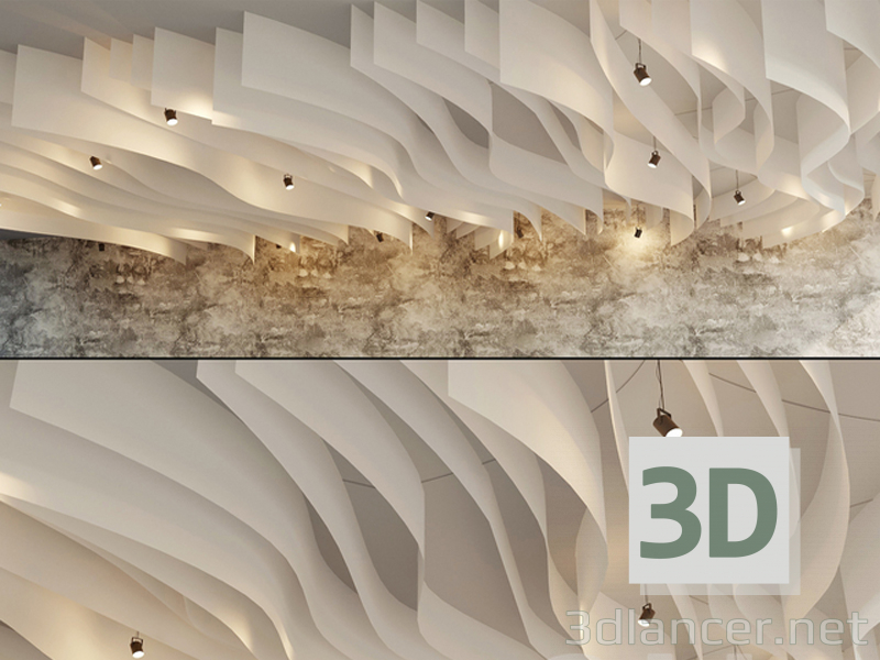 modèle 3D Plafond d'automne - preview
