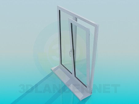 3D Modell Metall-Kunststoff-Fenster - Vorschau