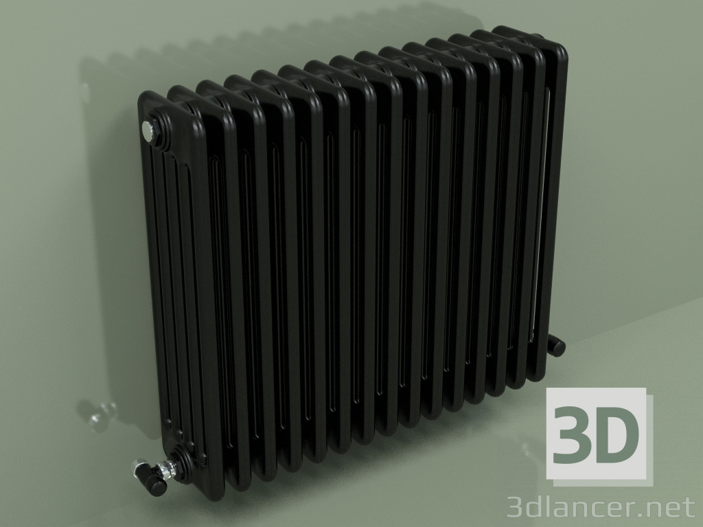 modèle 3D Radiateur TESI 5 (H 600 15EL, Noir - RAL 9005) - preview