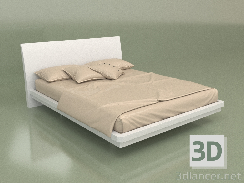 3d модель Ліжко двоспальне Mn 2016 (Білий) – превью