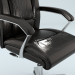 3d Кожаное офисное кресло модель купить - ракурс