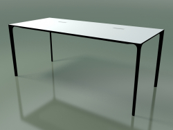 Table de bureau rectangulaire 0815 (H 74 - 79x180 cm, stratifié Fenix F01, V39)