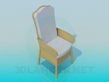 Modelo 3d Cadeira um assento macio - preview