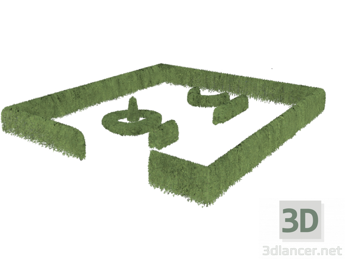 3d Живые изгороди из туи, для быстрого озеленения модель купить - ракурс