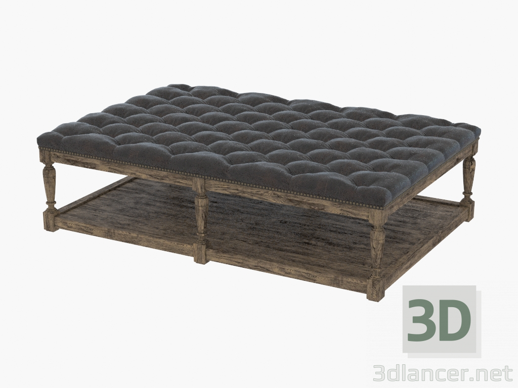 3d model Ottoman TUFTED LEATHER COFFEE OTTOMAN (7801.0003) - preview