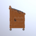 3D Modell Müllcontainer - Vorschau