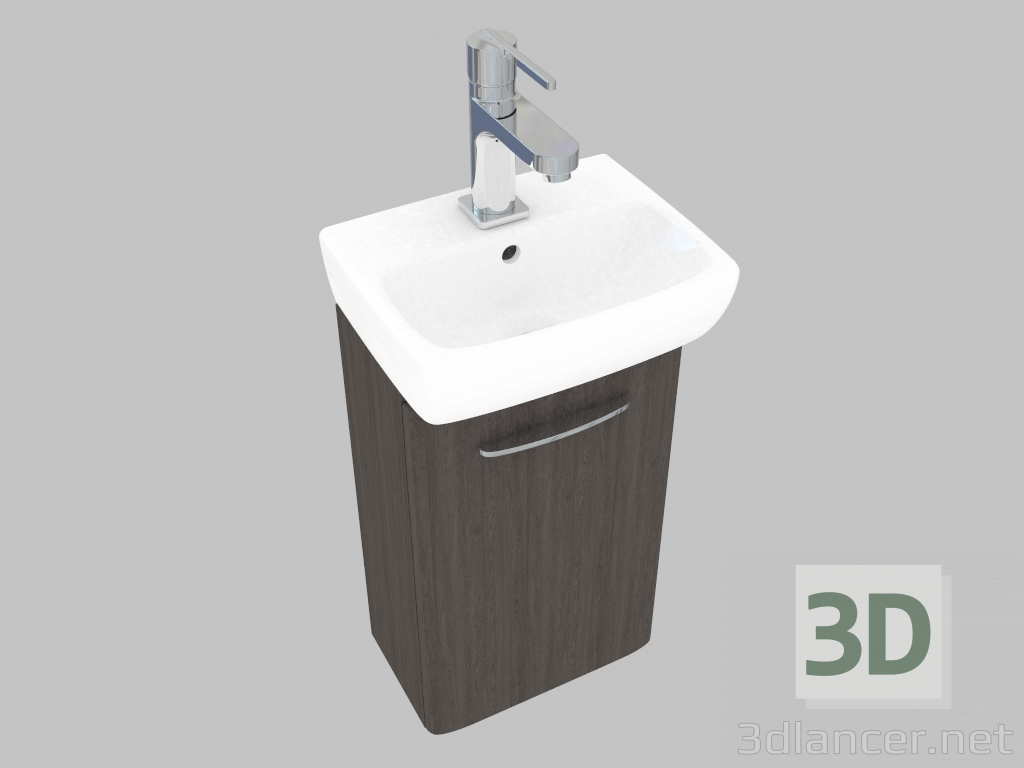 3D Modell Waschbecken mit Nova Pro Schrank (M39002) - Vorschau