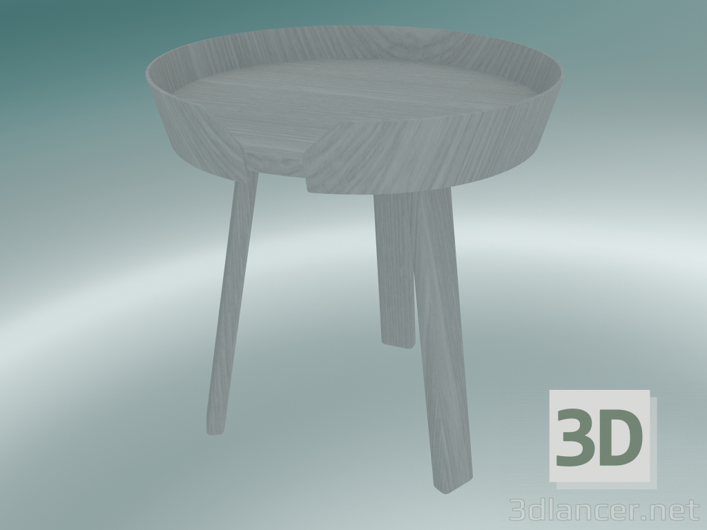 3d model Mesa de café alrededor (pequeña, gris) - vista previa