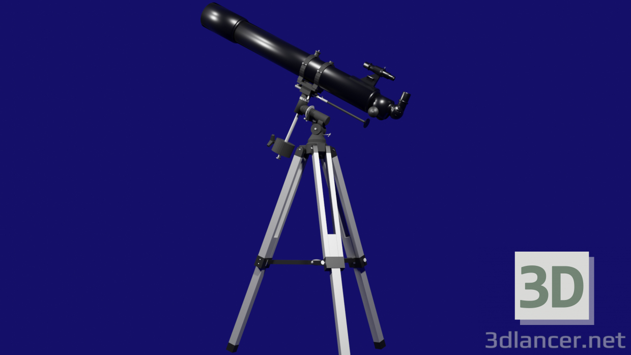 3d model Telescopio con trípode - vista previa