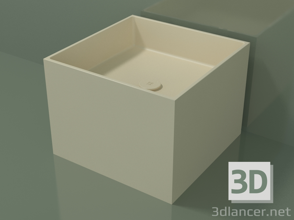 3D Modell Waschtischplatte (01UN22301, Knochen C39, L 48, P 48, H 36 cm) - Vorschau