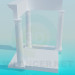 modèle 3D Porche avec colonnes - preview