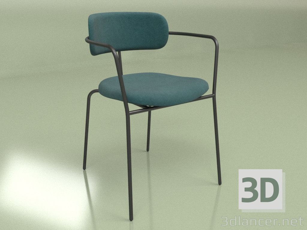 3D Modell Stuhl Pedigree Armlehne (grün) - Vorschau