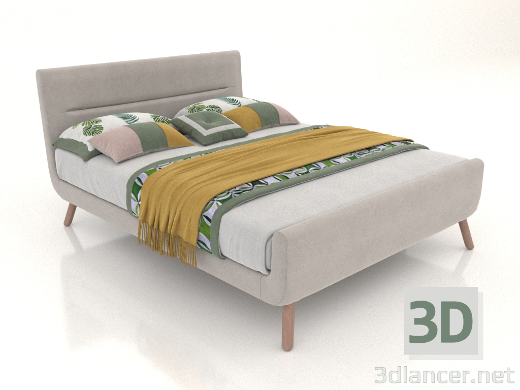 3D Modell Bett Borneo 180x200 (beige) - Vorschau