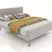 3d model Bed Borneo 180x200 (beige) - preview