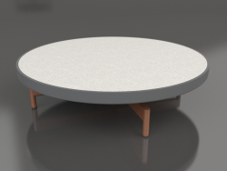 गोल कॉफी टेबल Ø90x22 (एन्थ्रेसाइट, डेकटन सिरोको)