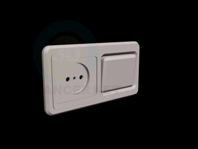 3d model interruptores de salida - vista previa