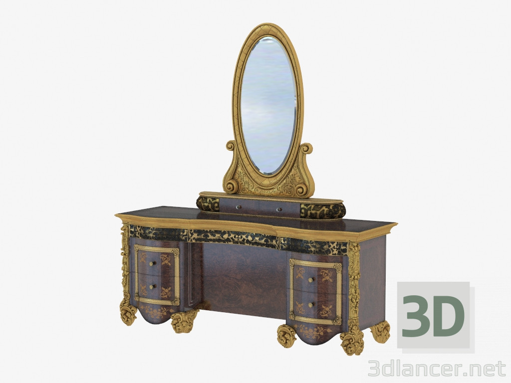 3 डी मॉडल क्लासिक शैली 1580 एस में ड्रेसिंग टेबल - पूर्वावलोकन