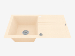 Sink, 1 bowl with a wing for drying - sand Zorba (ZQZ 7113)