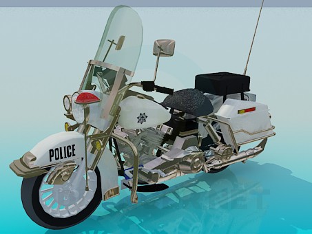 Modelo 3d Motocicleta de polícia - preview