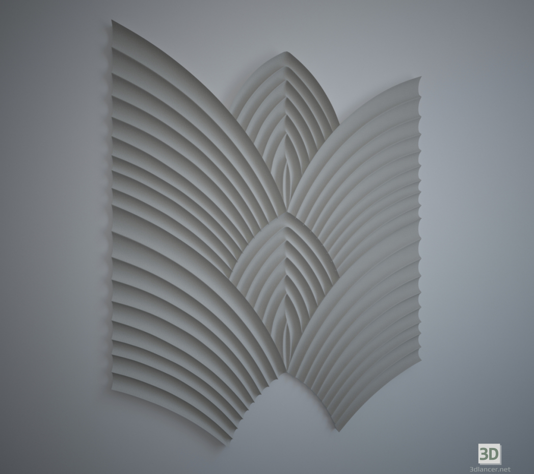 3D modeli Phoenix'in Kanatları, duvar 3d panel - önizleme