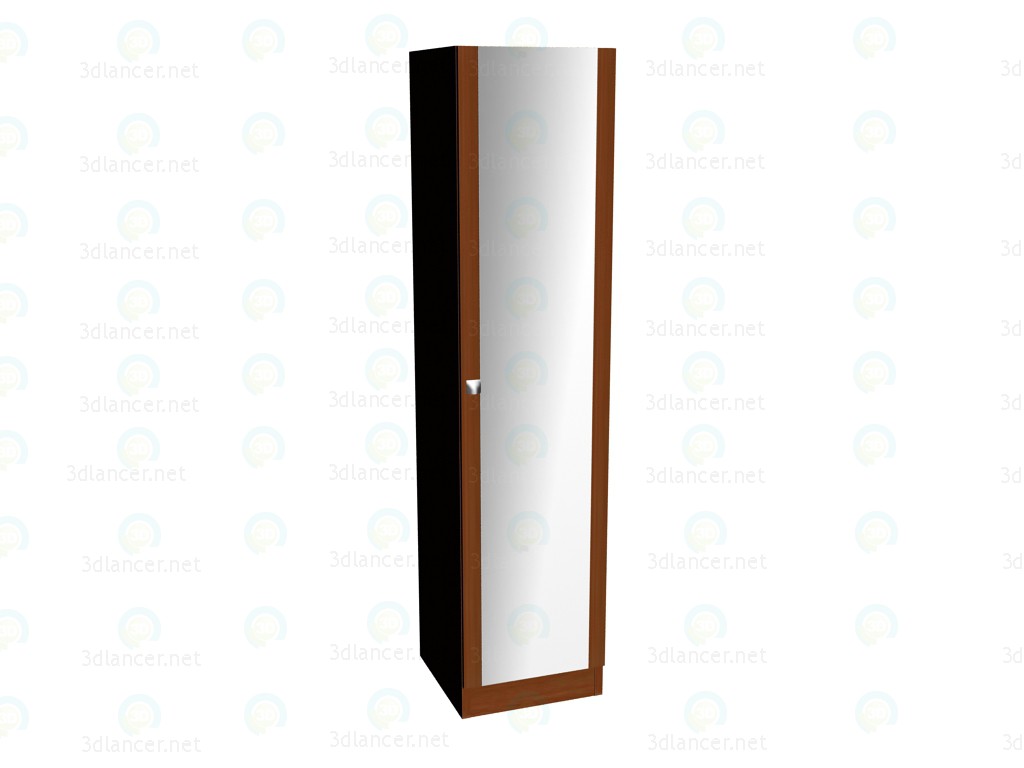 3d модель 1-двері шафа з дзеркалом – превью