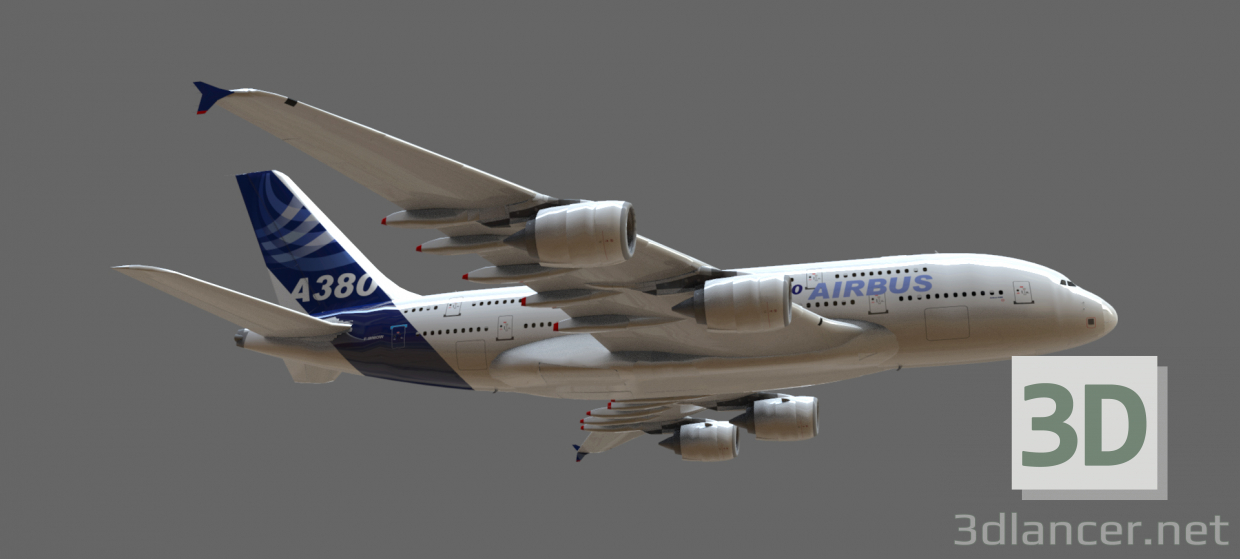 3d model A380_Airbus - preview