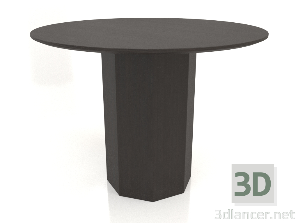 Modelo 3d Mesa de jantar DT 11 (D=1000х750, madeira castanho escuro) - preview